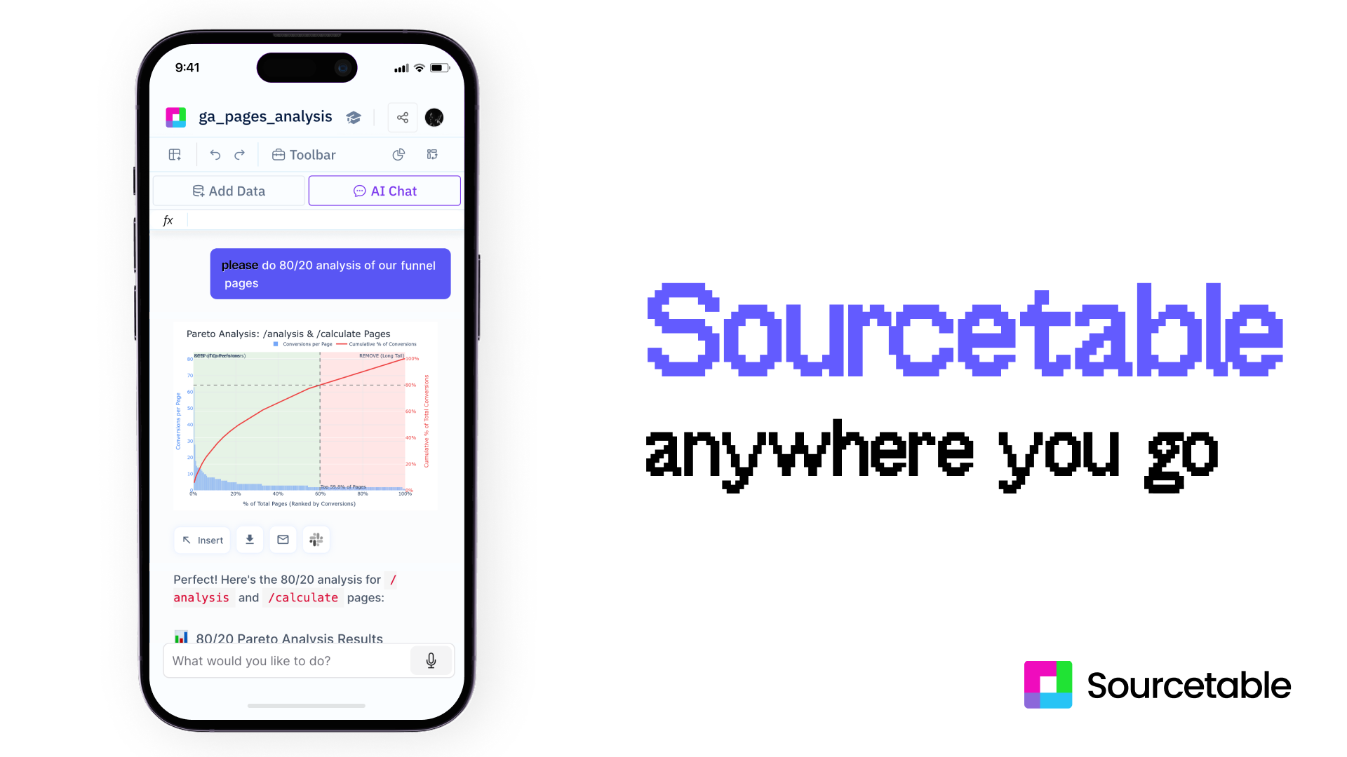Sourcetable anywhere you go.